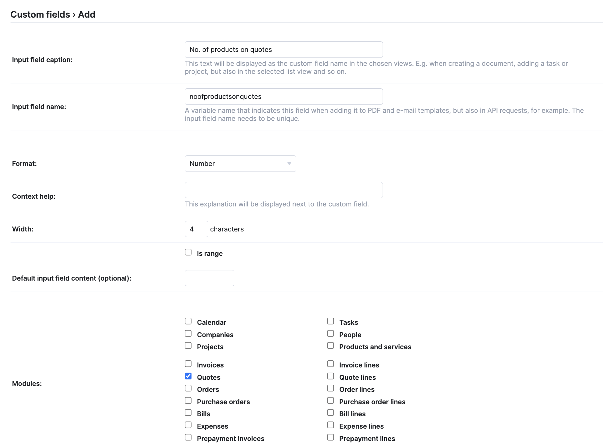 Assign custom fields – Documentation –