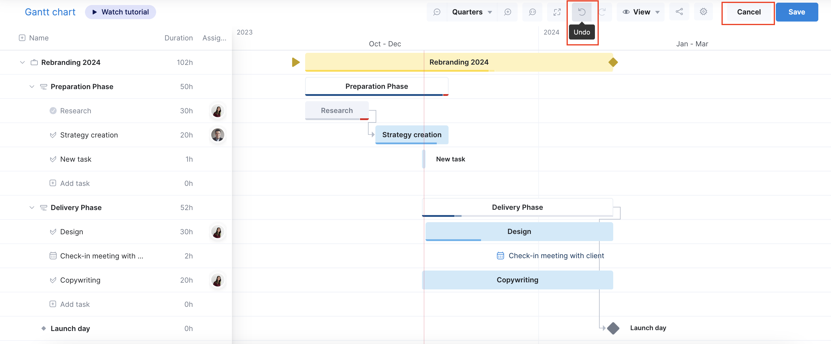Undo and cancel Gantt chart changes.png