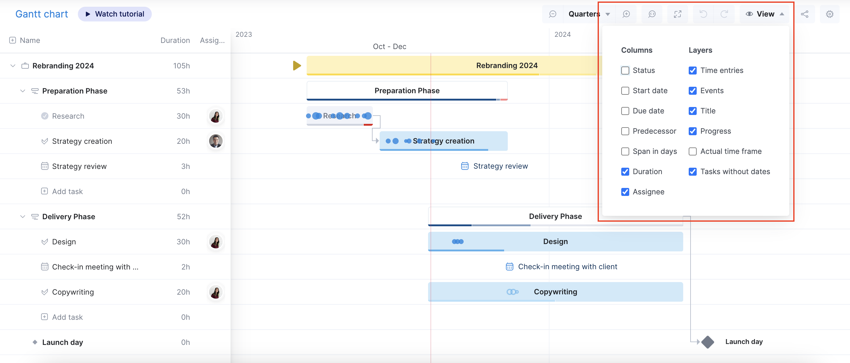 Gantt chart - View options.png
