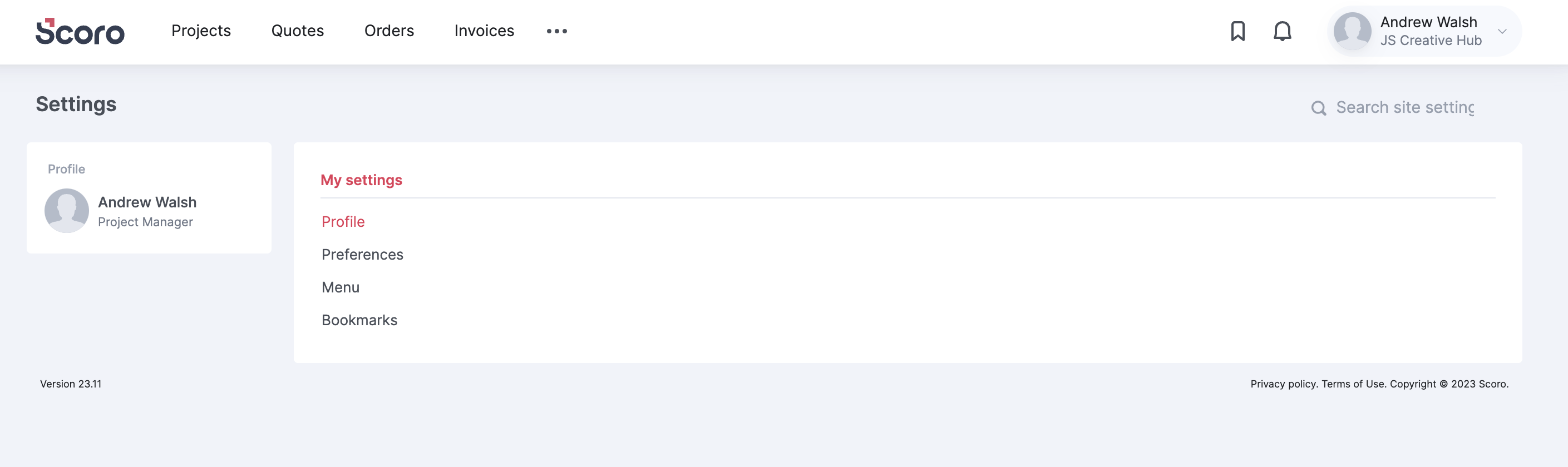 Customer portal - User - Settings.png