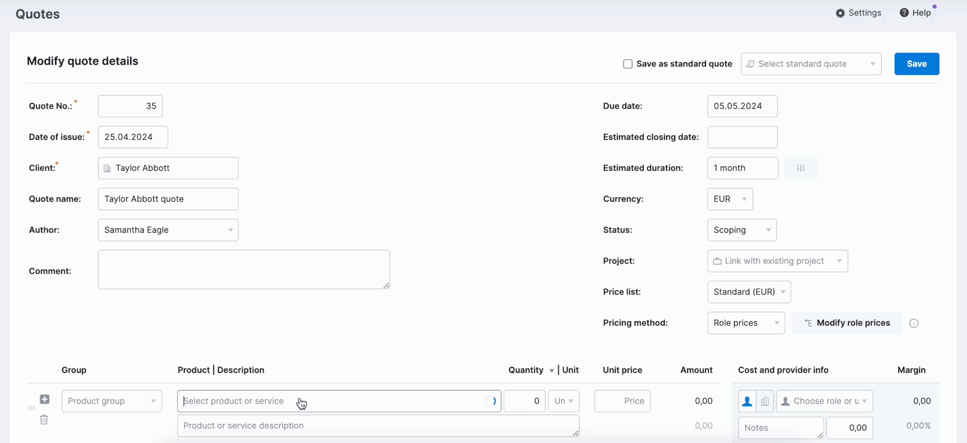 Create a service from quote.gif