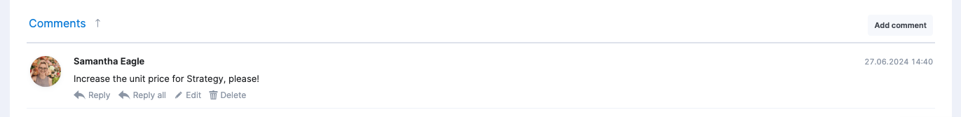Change request comment for a quote approval request.png
